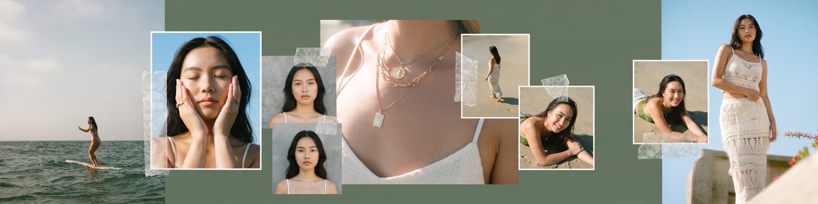 One wide canvas split into a five-slide seamless Instagram carousel